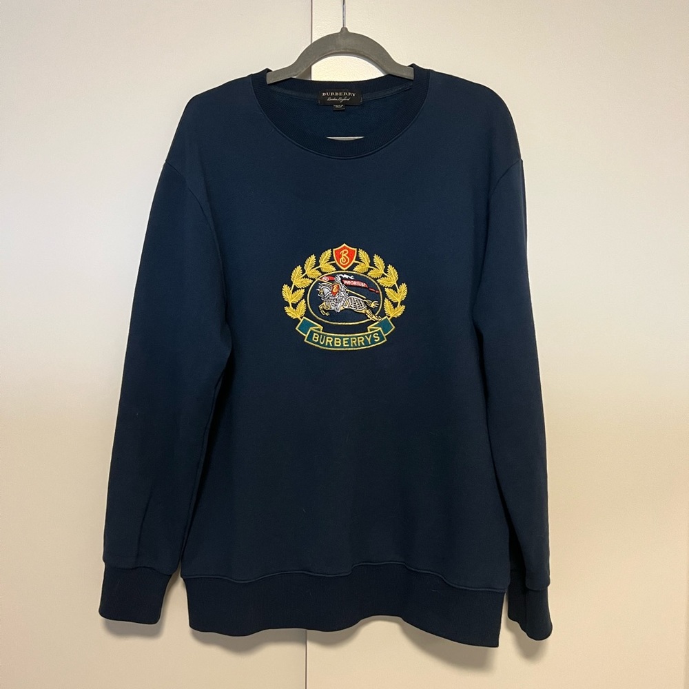 Burberry navy logo print sweatshirt